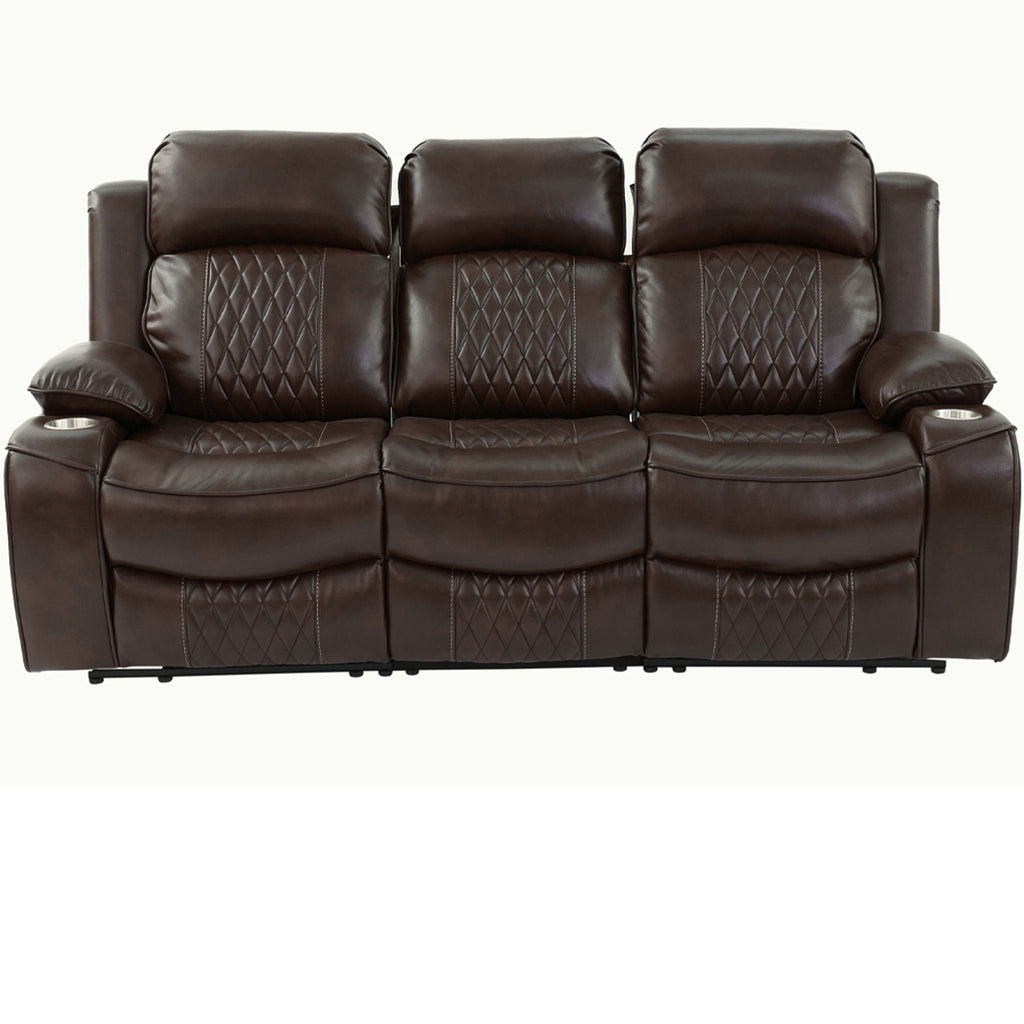 Power Reclining Living Room Set with Adjustable Headrests & USB – Brown or Gray