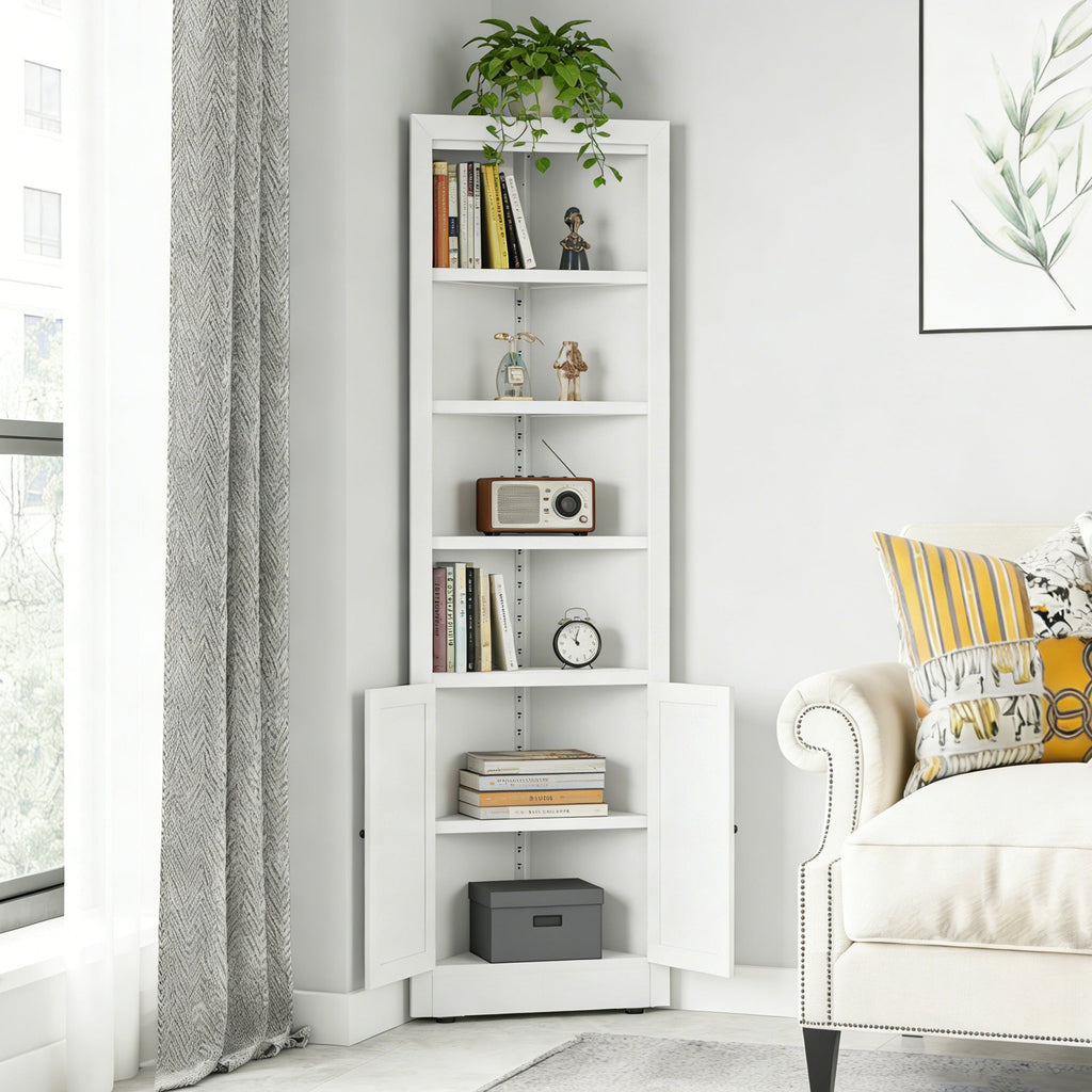 71-Inch Tall Corner Storage Cabinet