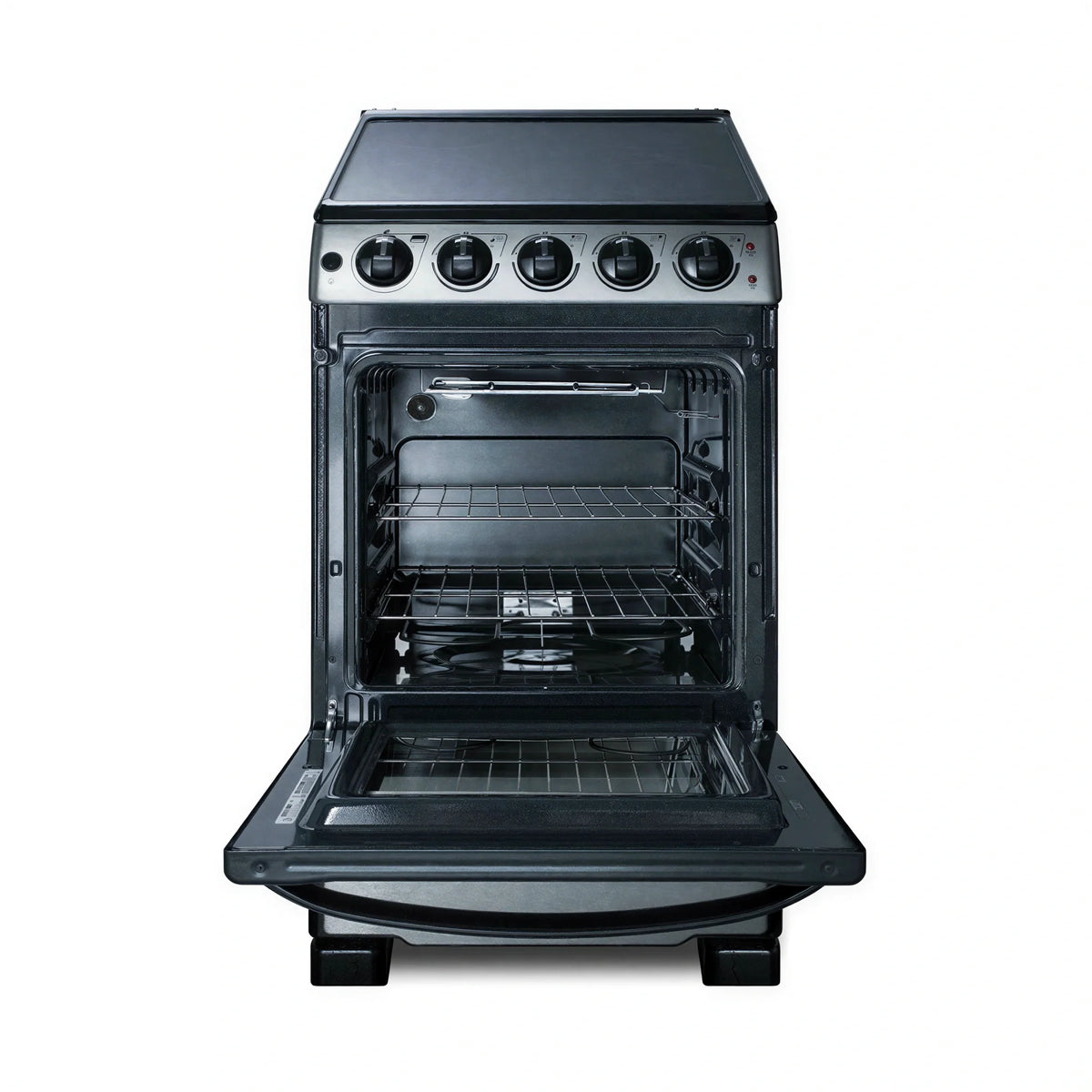 Summit Commercial REX2071SSRT 20-Inch Electric Range with 2.3 cu. ft. Oven, 4 Elements and Ceramic Glass Cooktop