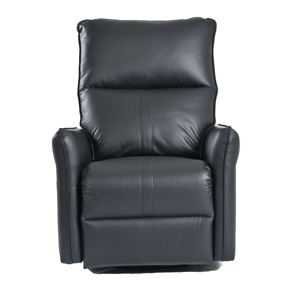 270° Power Swivel Rocker Glider Recliner with USB Ports – Black