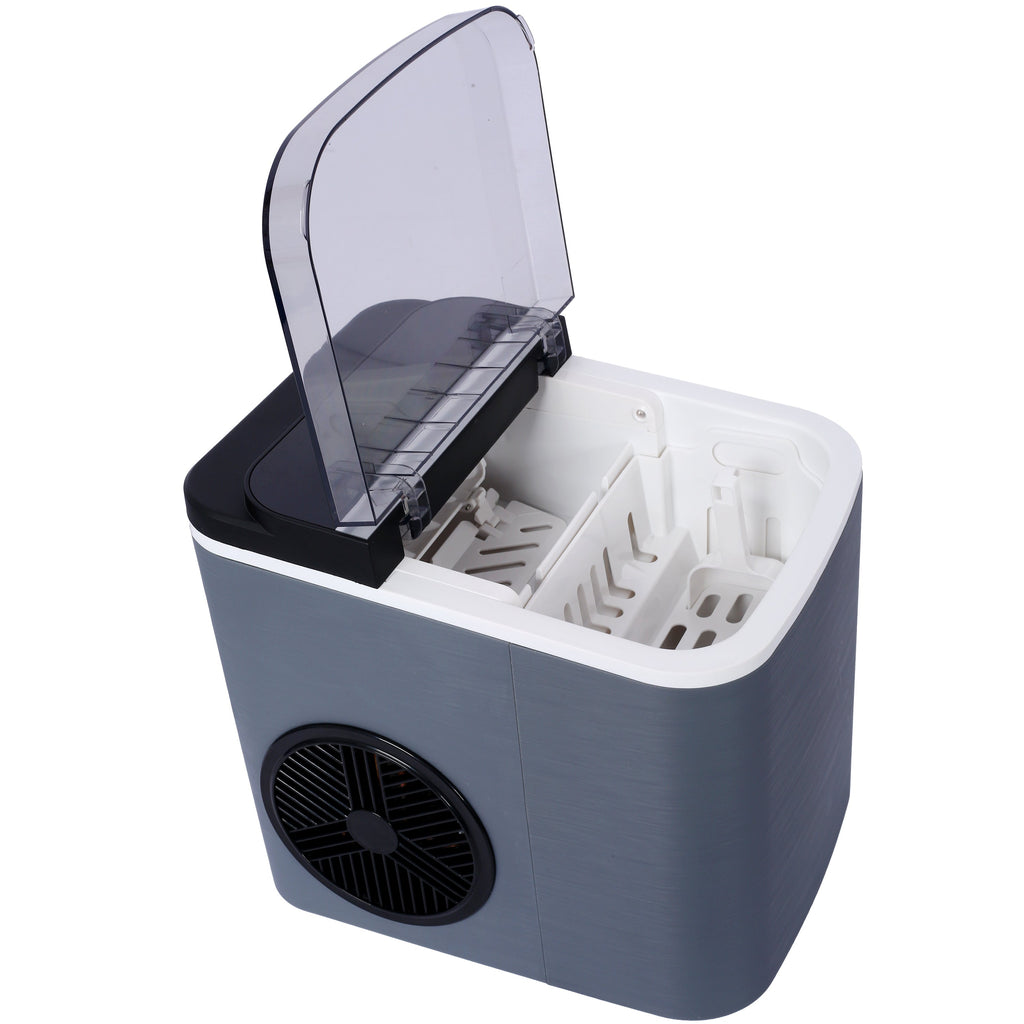 26-Lb Self-Cleaning Countertop Ice Maker – Gray