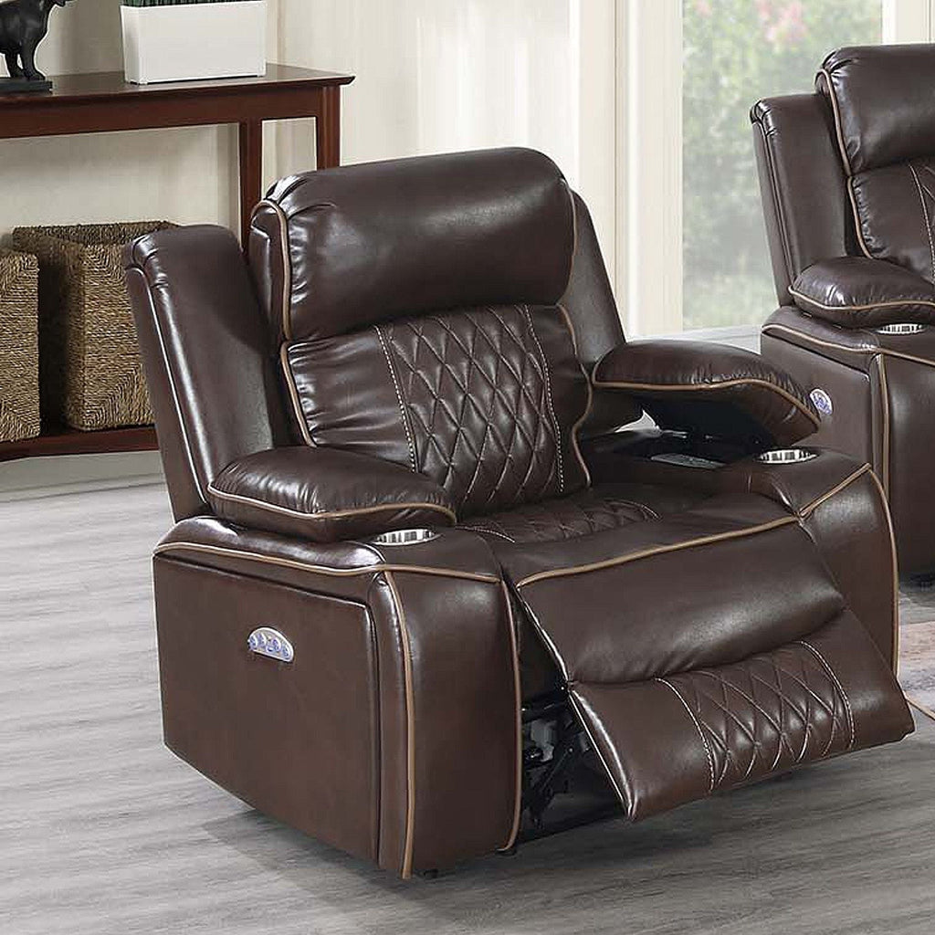 Power Reclining Living Room Set with Adjustable Headrests & USB – Brown or Gray