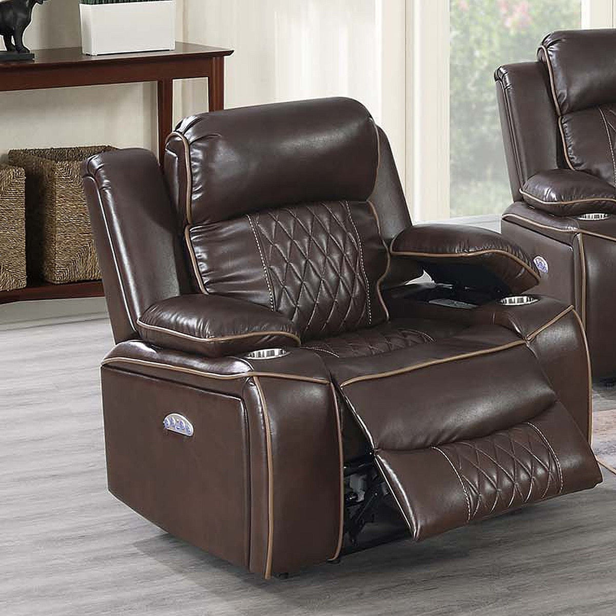 Power Reclining Living Room Set with Adjustable Headrests & USB – Brown or Gray