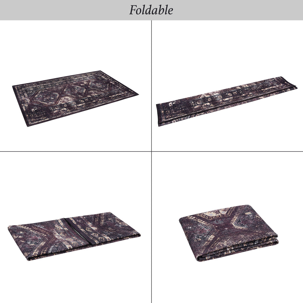 Washable Runner Rug – Beige, Dark Gray or Black