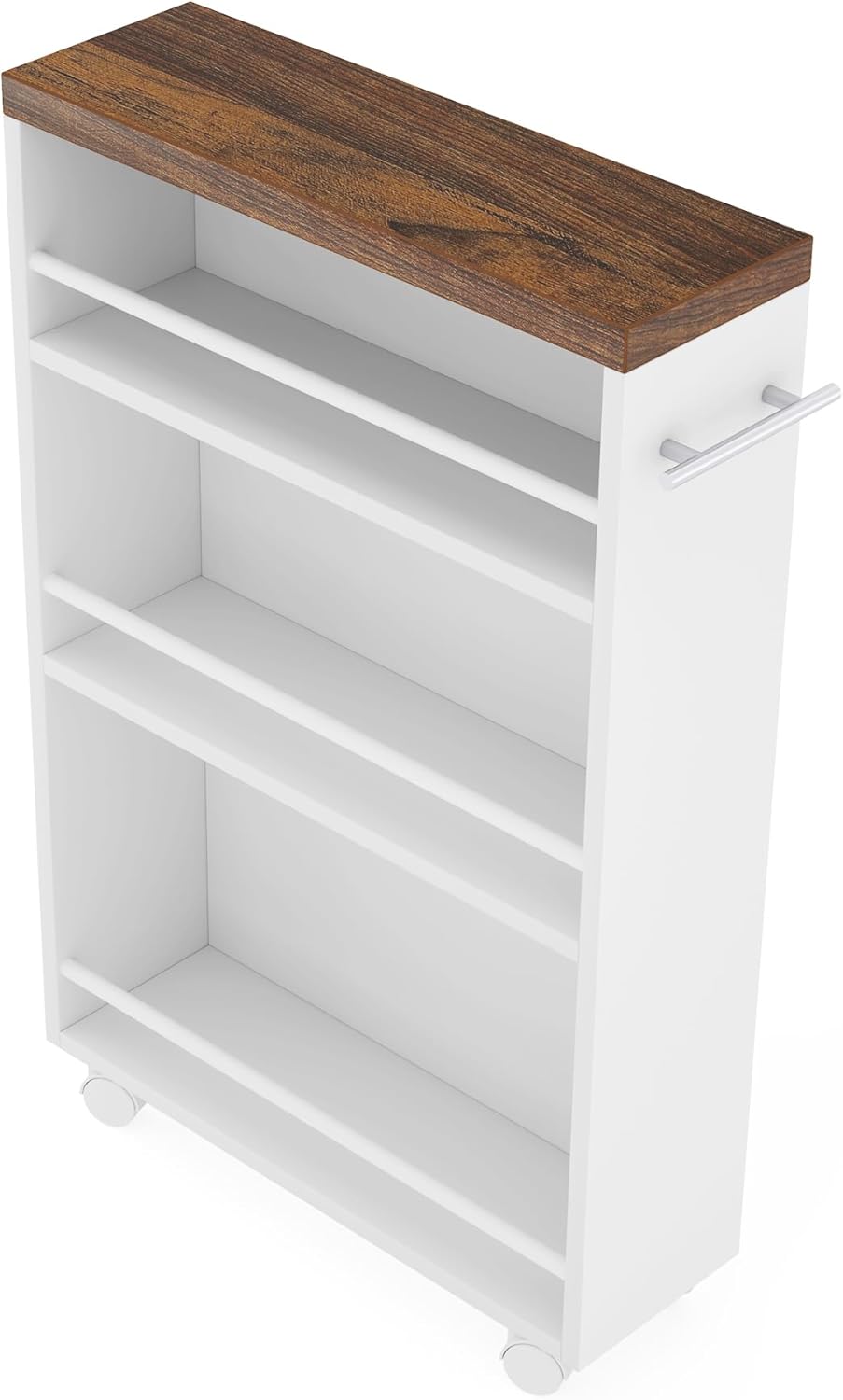 Slim 4-Tier Rolling Kitchen Storage Cart