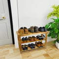 Acacia Wood Entryway Shoe Bench