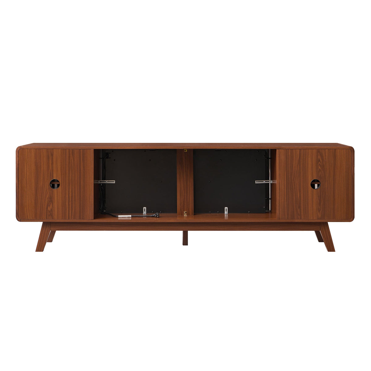 78" Mid-Century Electric Fireplace TV Stand