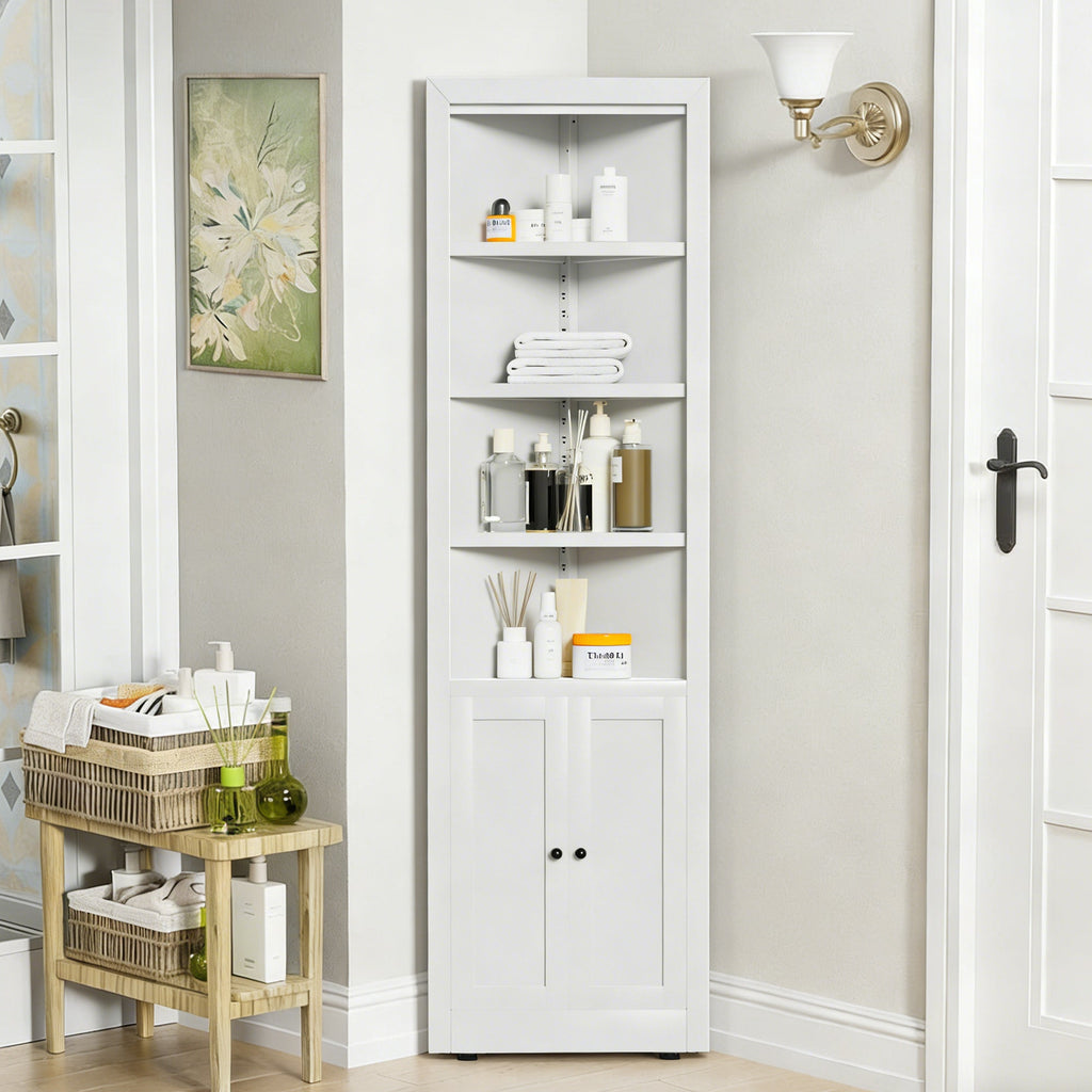 71-Inch Tall Corner Storage Cabinet