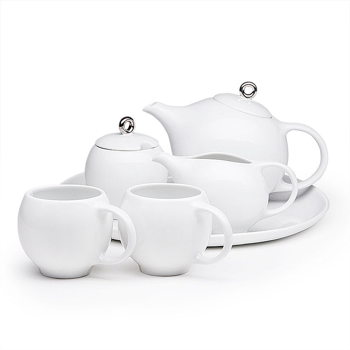 Maia Ming EVA 6-Piece Tea Set – White