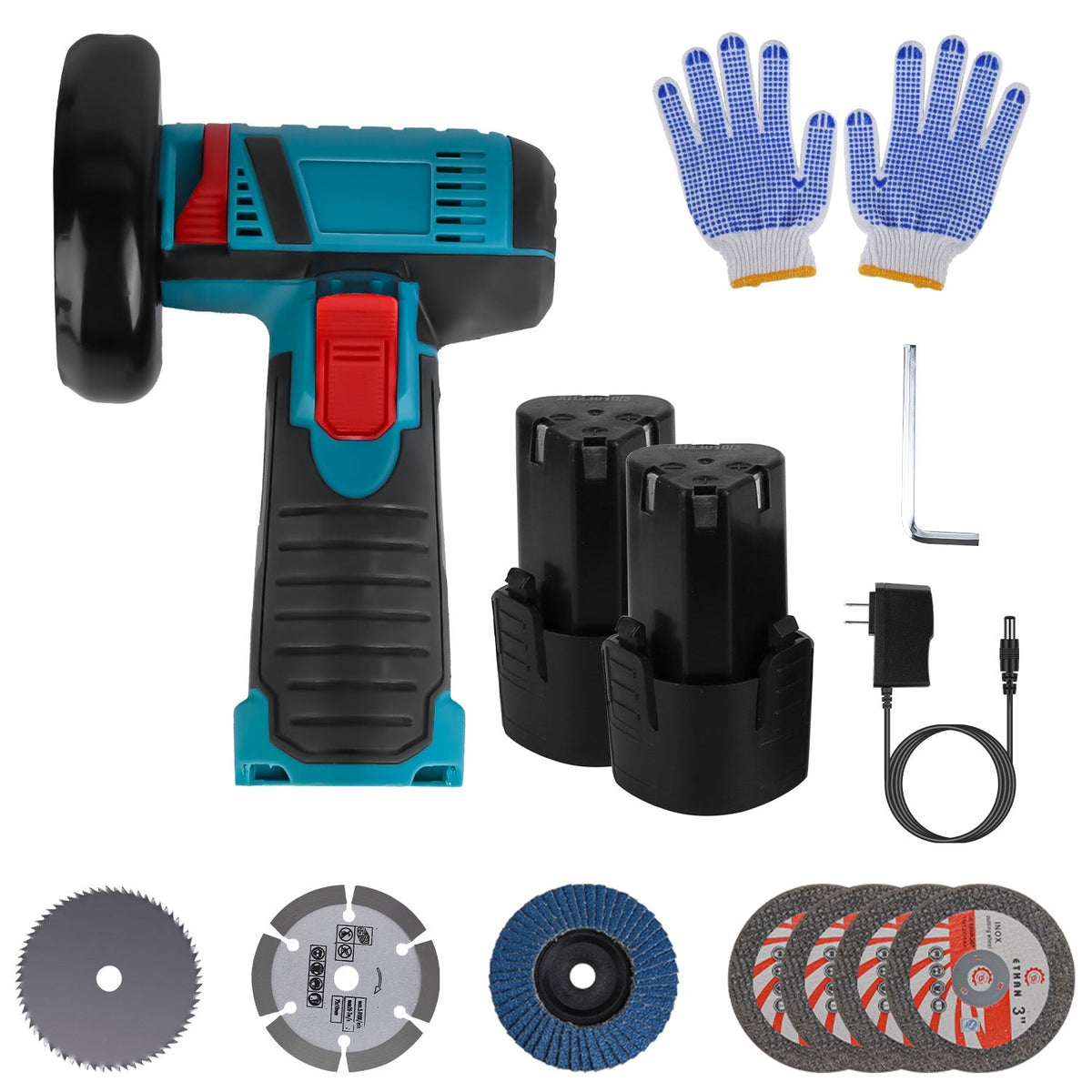 12V Cordless Mini Angle Grinder Kit