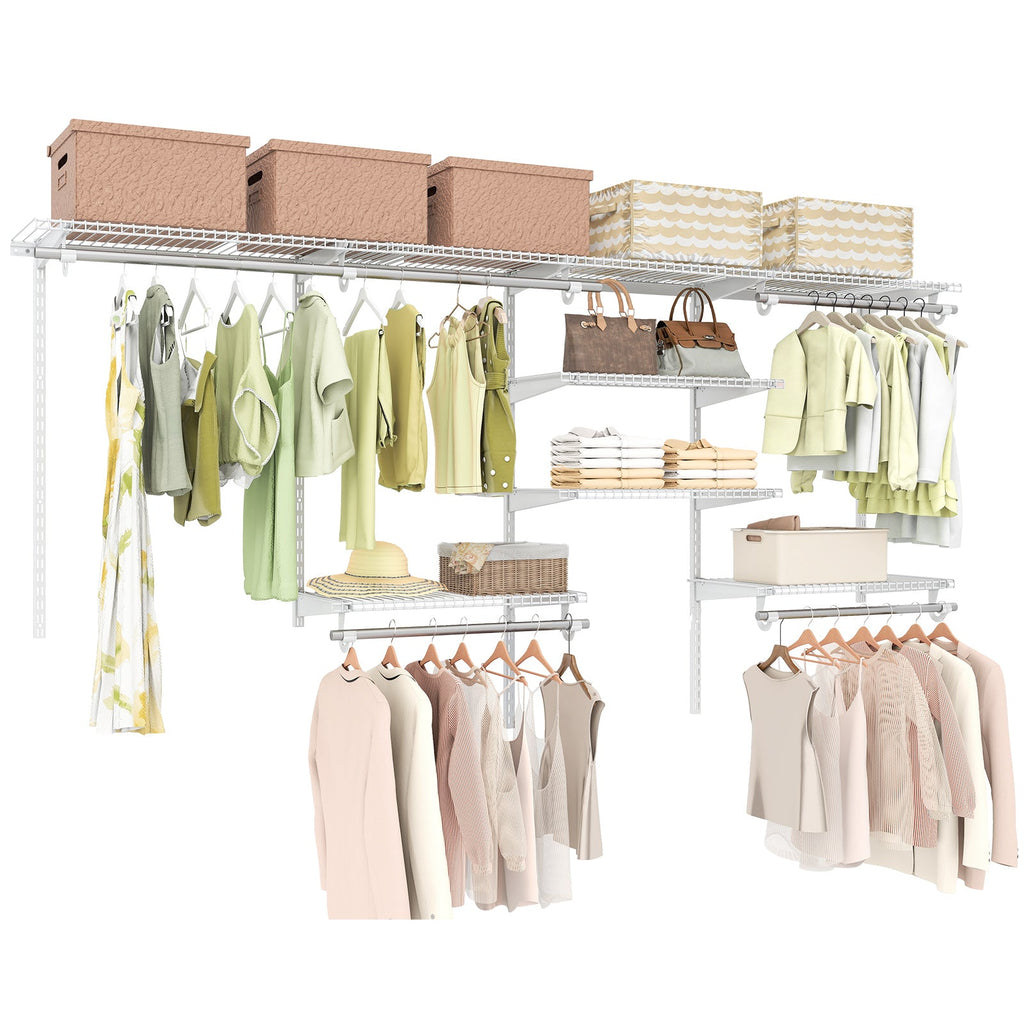4–8 ft Adjustable Closet Organizer & Hanging System