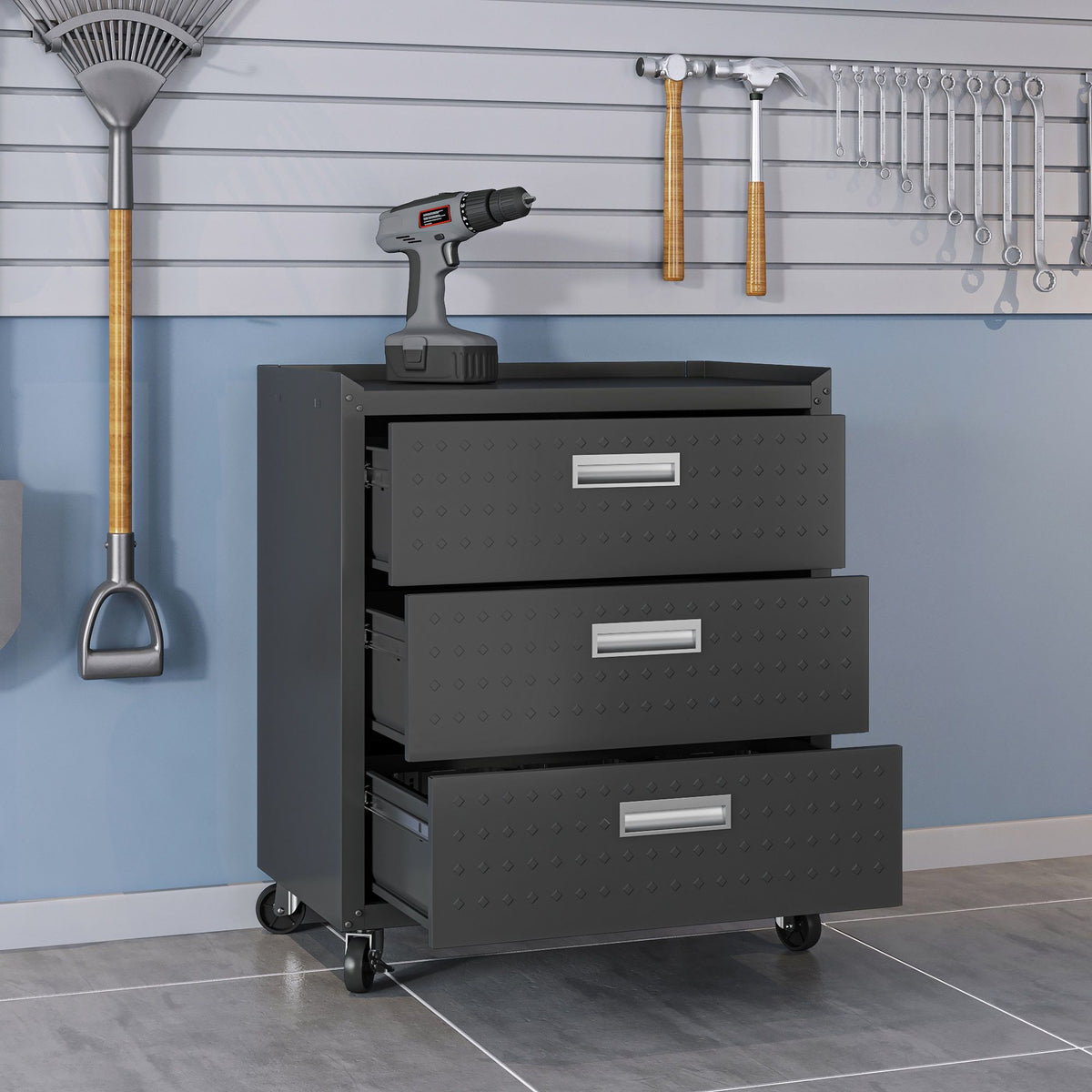 3-Drawer Rolling Garage Cabinet