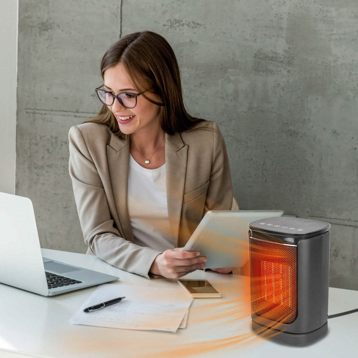 1500W Ceramic Space Heater with Remote & Digital Display