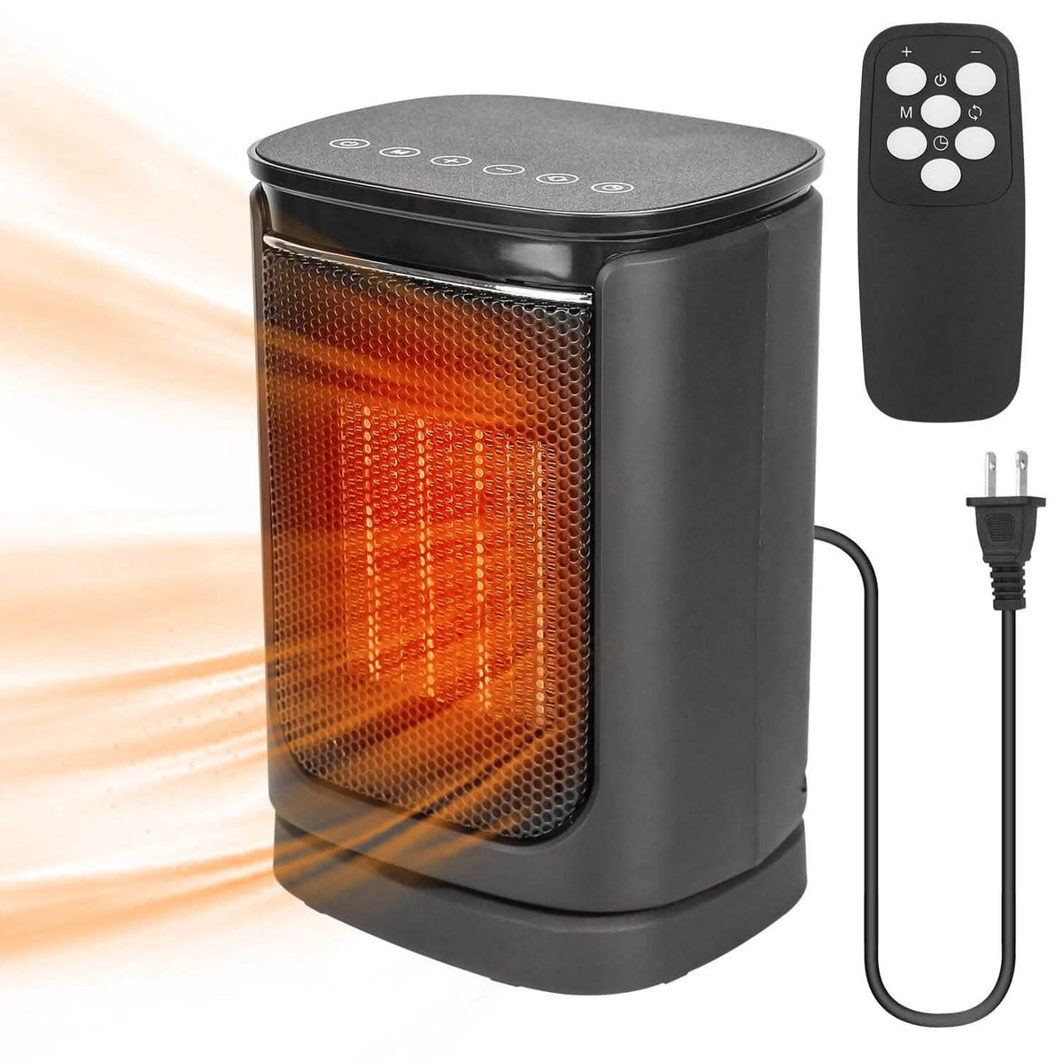 1500W Ceramic Space Heater with Remote & Digital Display