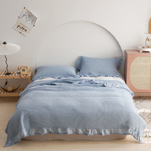 100% Cotton Waffle Cooling Blanket – Multiple Sizes