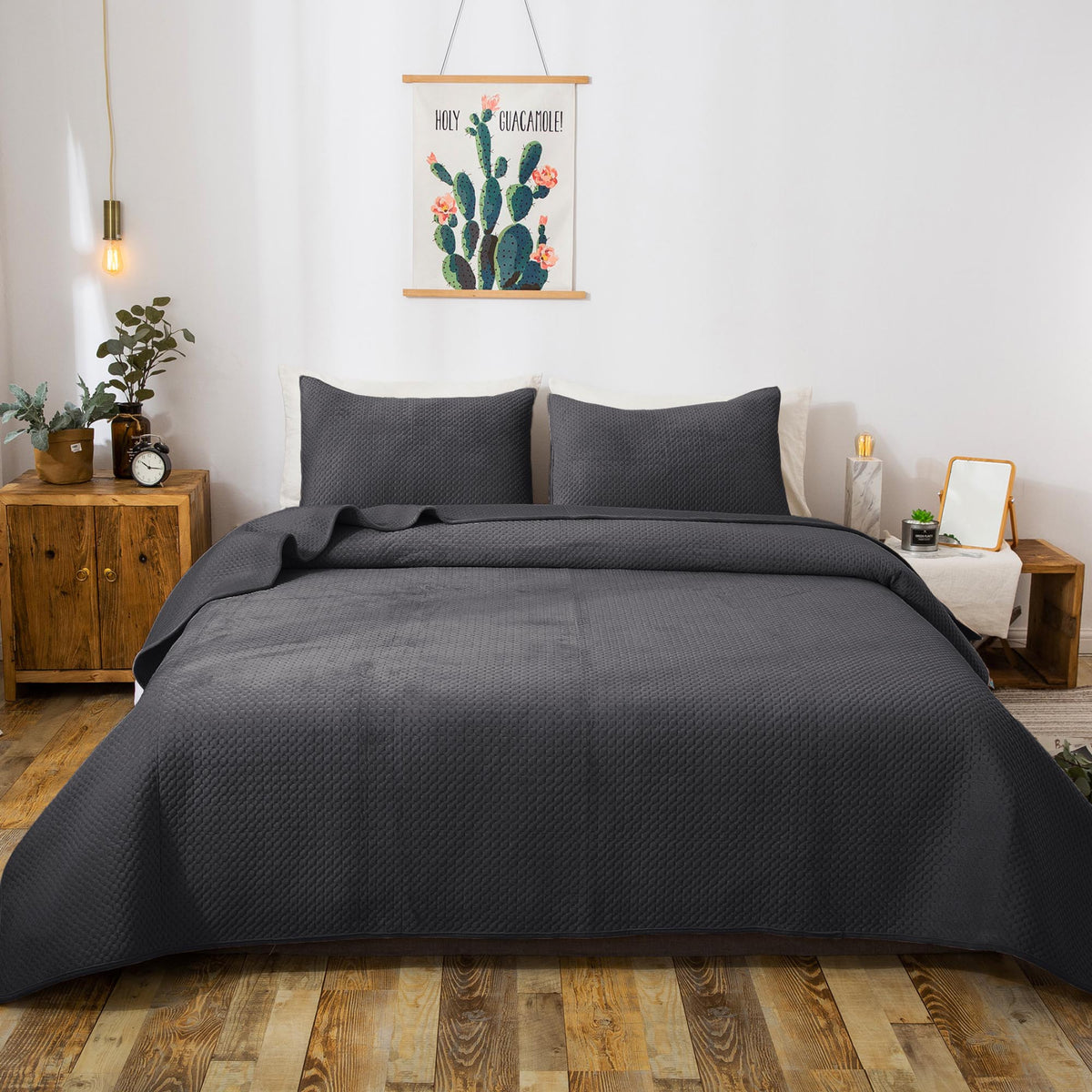 Kasentex Plush Velvet Quilt Set – Queen/King