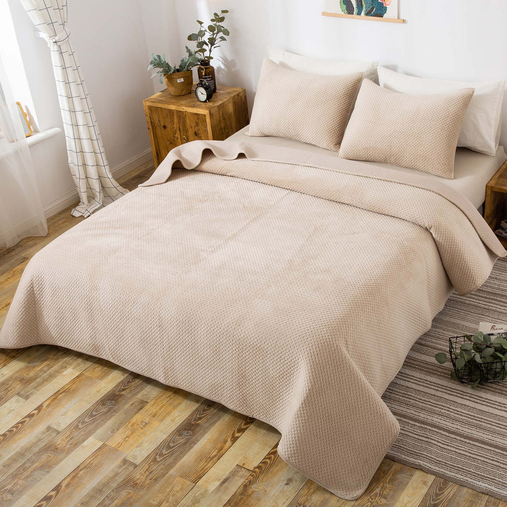 Kasentex Plush Velvet Quilt Set – Queen/King