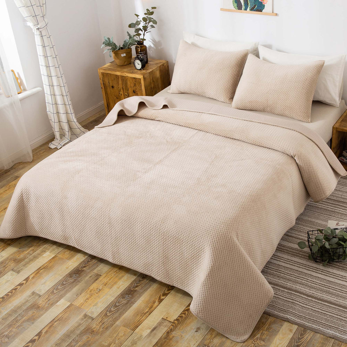Kasentex Plush Velvet Quilt Set – Queen/King