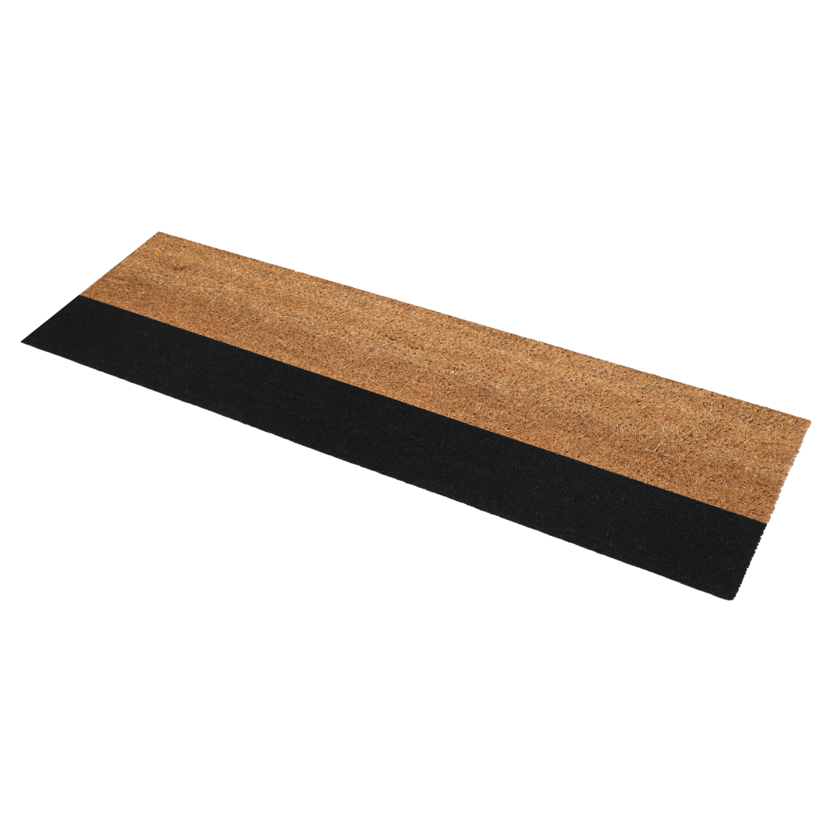 Fab Habitat Black Belt Natural & Black Coir Doormat