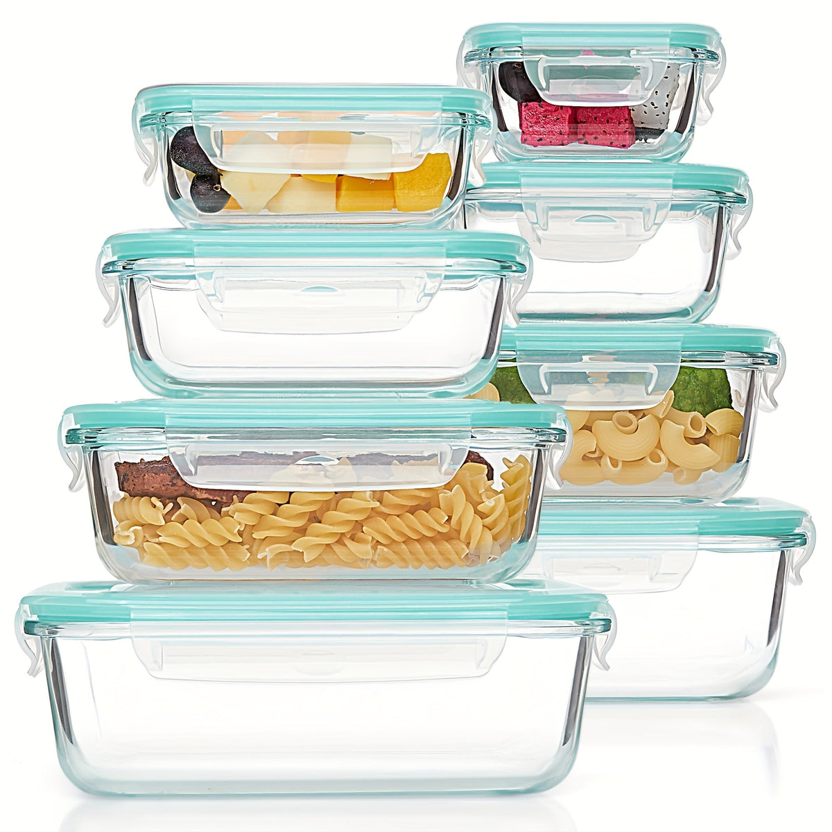 16-Piece Glass Food Storage Container Set
