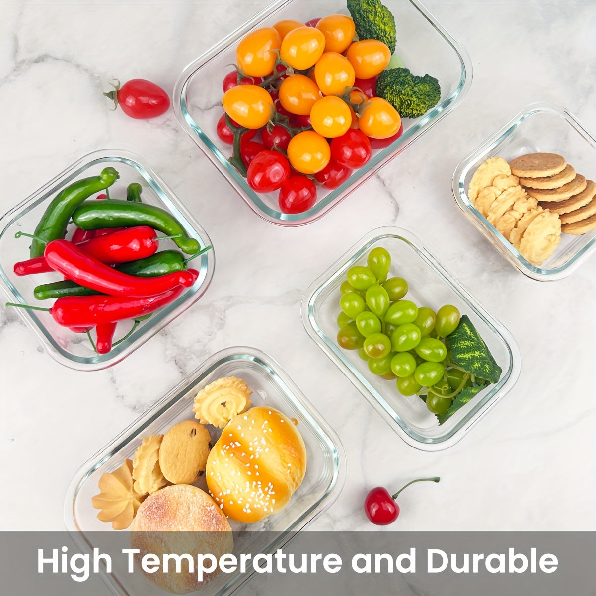 16-Piece Glass Food Storage Container Set
