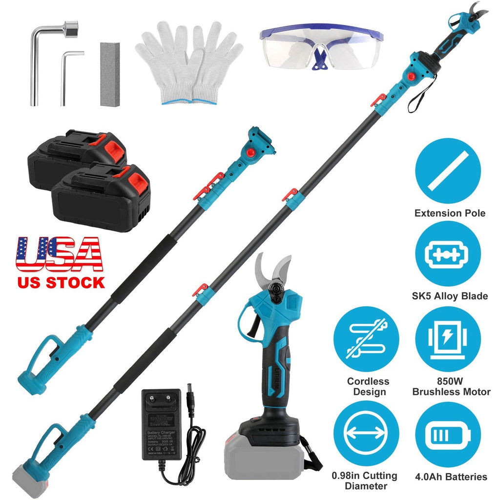 21V Cordless Pruning Shear & 13-ft Extension Pole