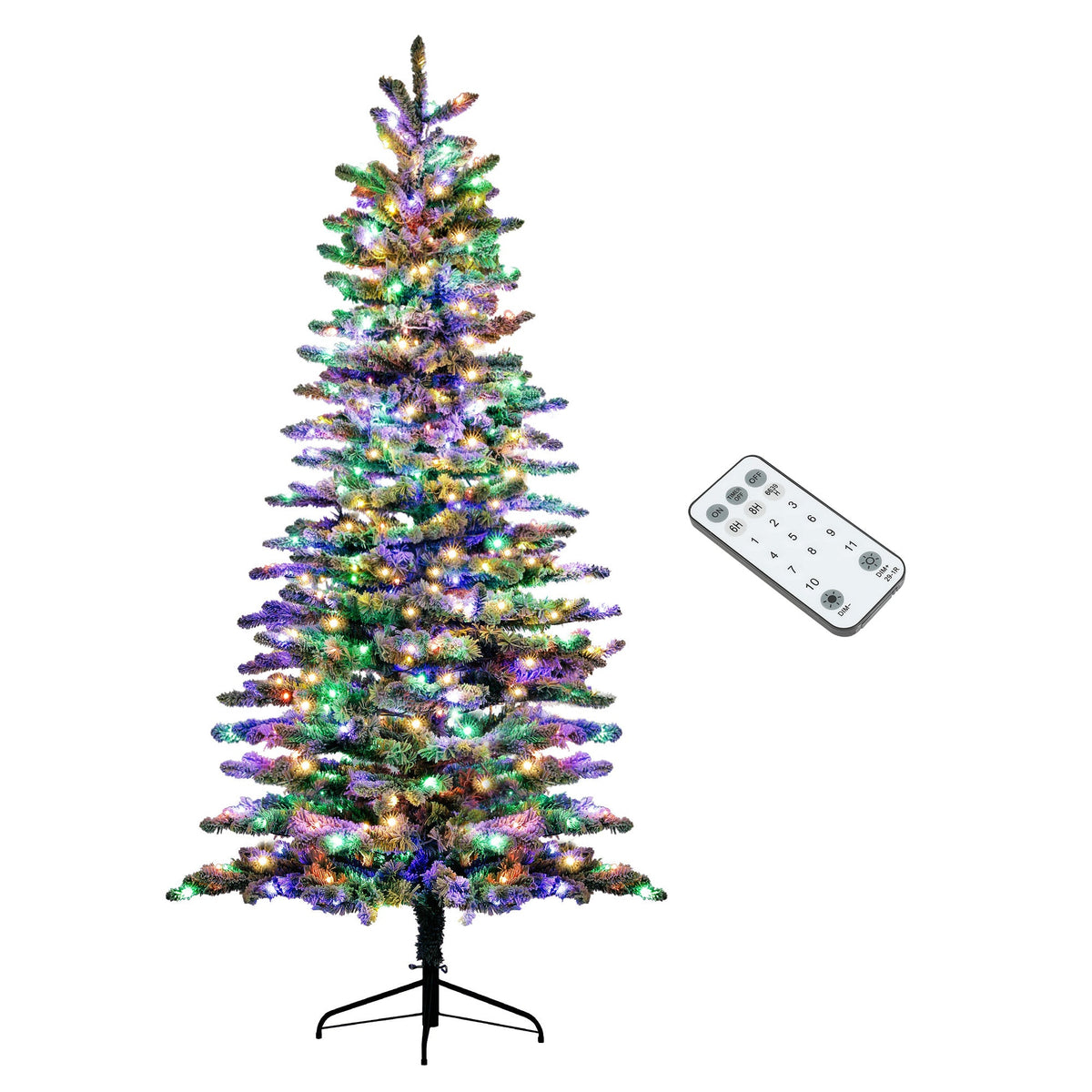 Pre-Lit Mountain Pine Artificial Christmas Tree with 500 LED Lights - 7.5 ft