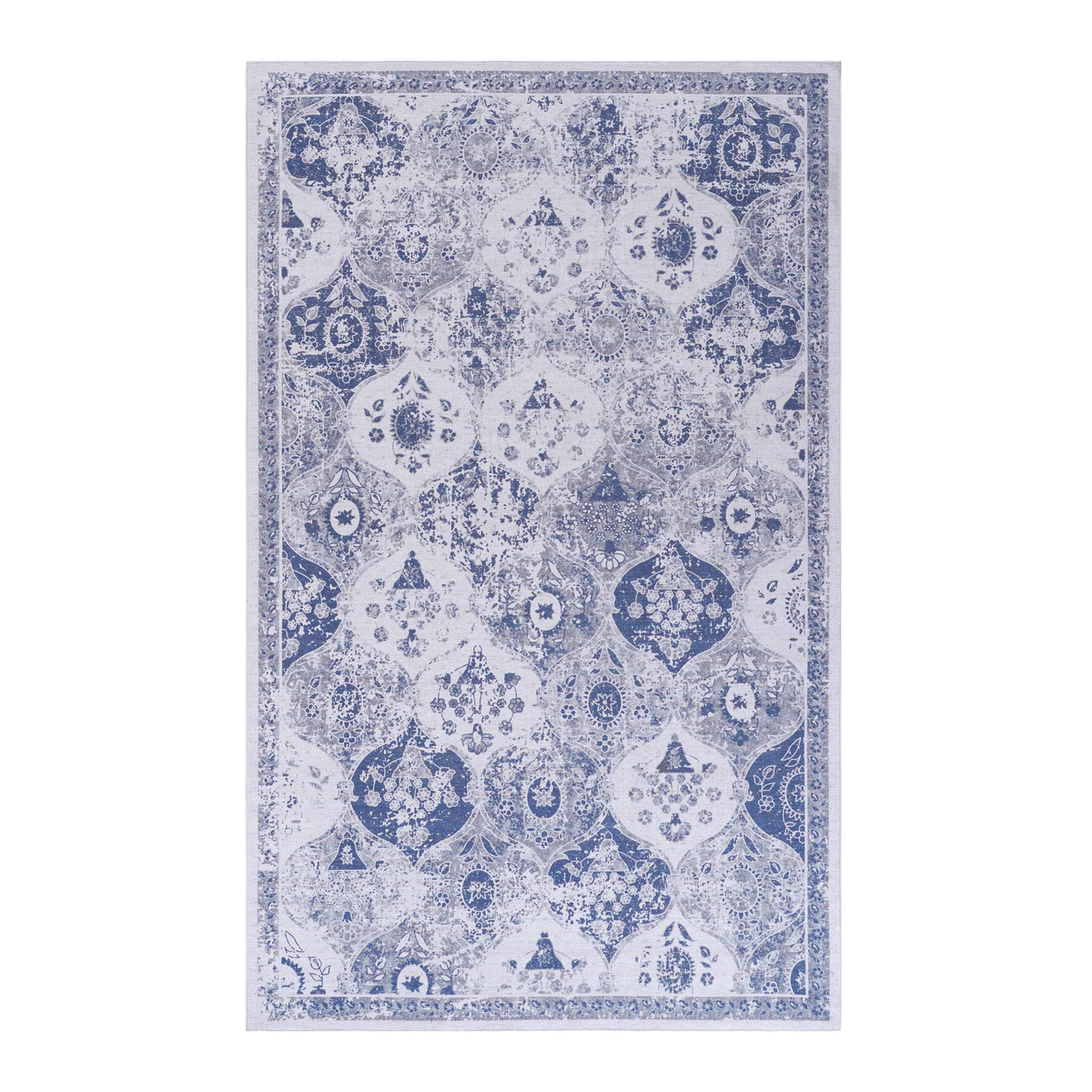 LOOM & LUXE Blue Washable Area Rug – 5x8