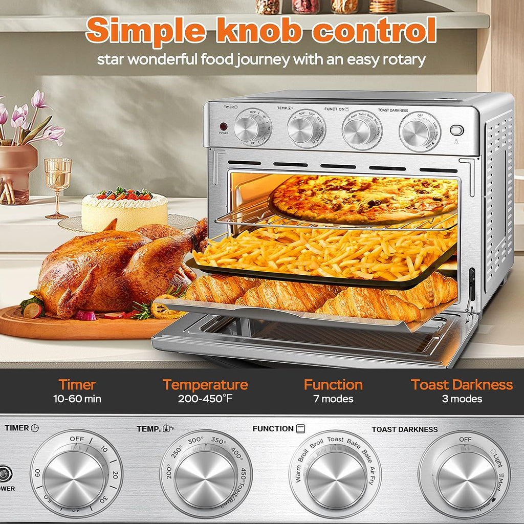 26QT Stainless Steel Air Fryer Toaster Oven