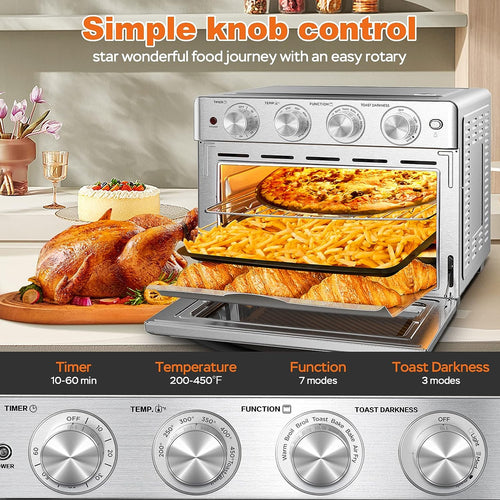 26QT Stainless Steel Air Fryer Toaster Oven