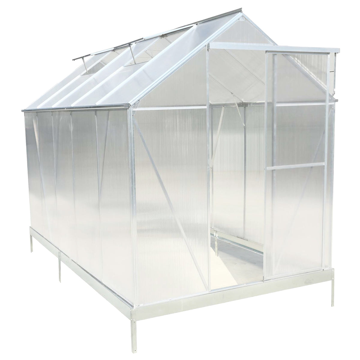 6.3' x 10.2' Heavy-Duty Polycarbonate Greenhouse