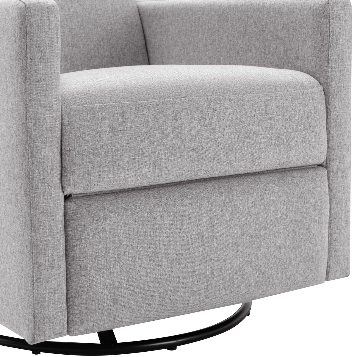Modern Upholstered Swivel Glider Rocker Recliner – Gray