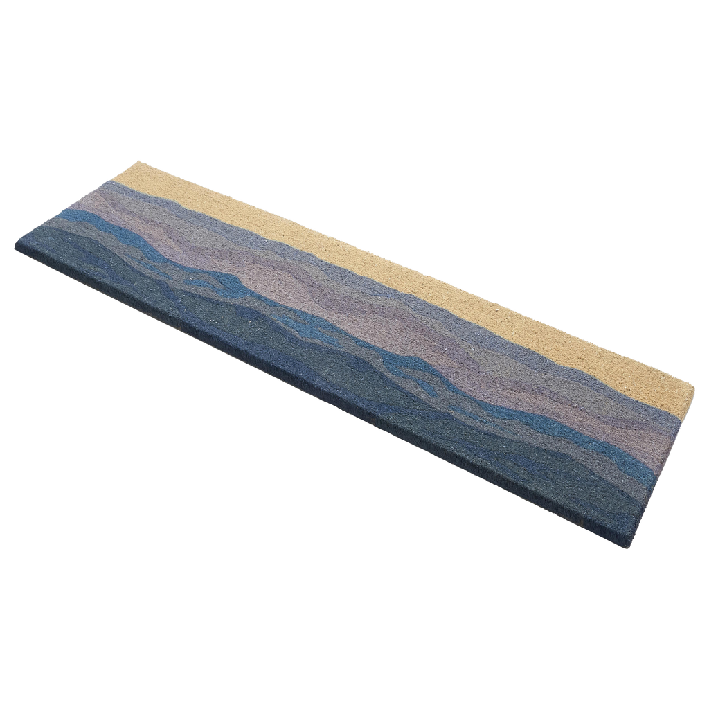 Fab Habitat Shades of Sea Blue Coir Doormat