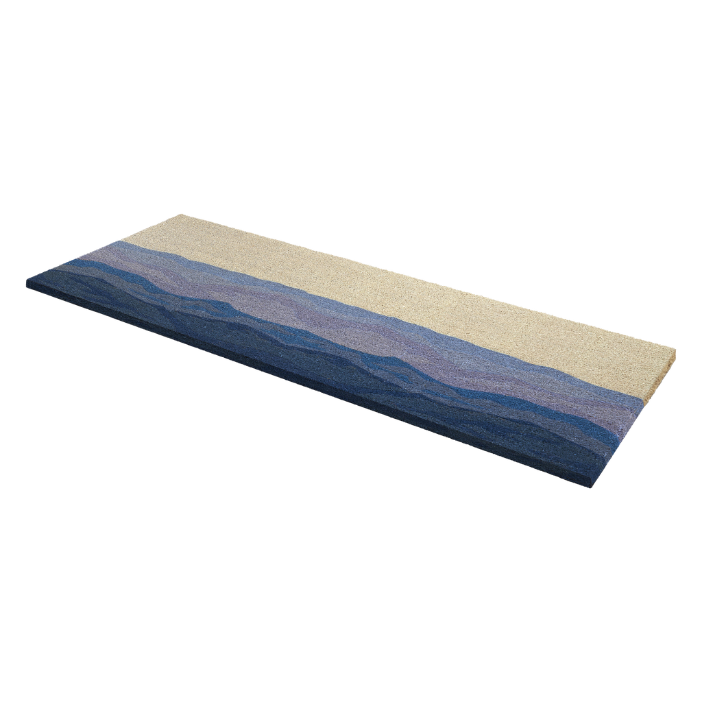 Fab Habitat Shades of Sea Blue Coir Doormat