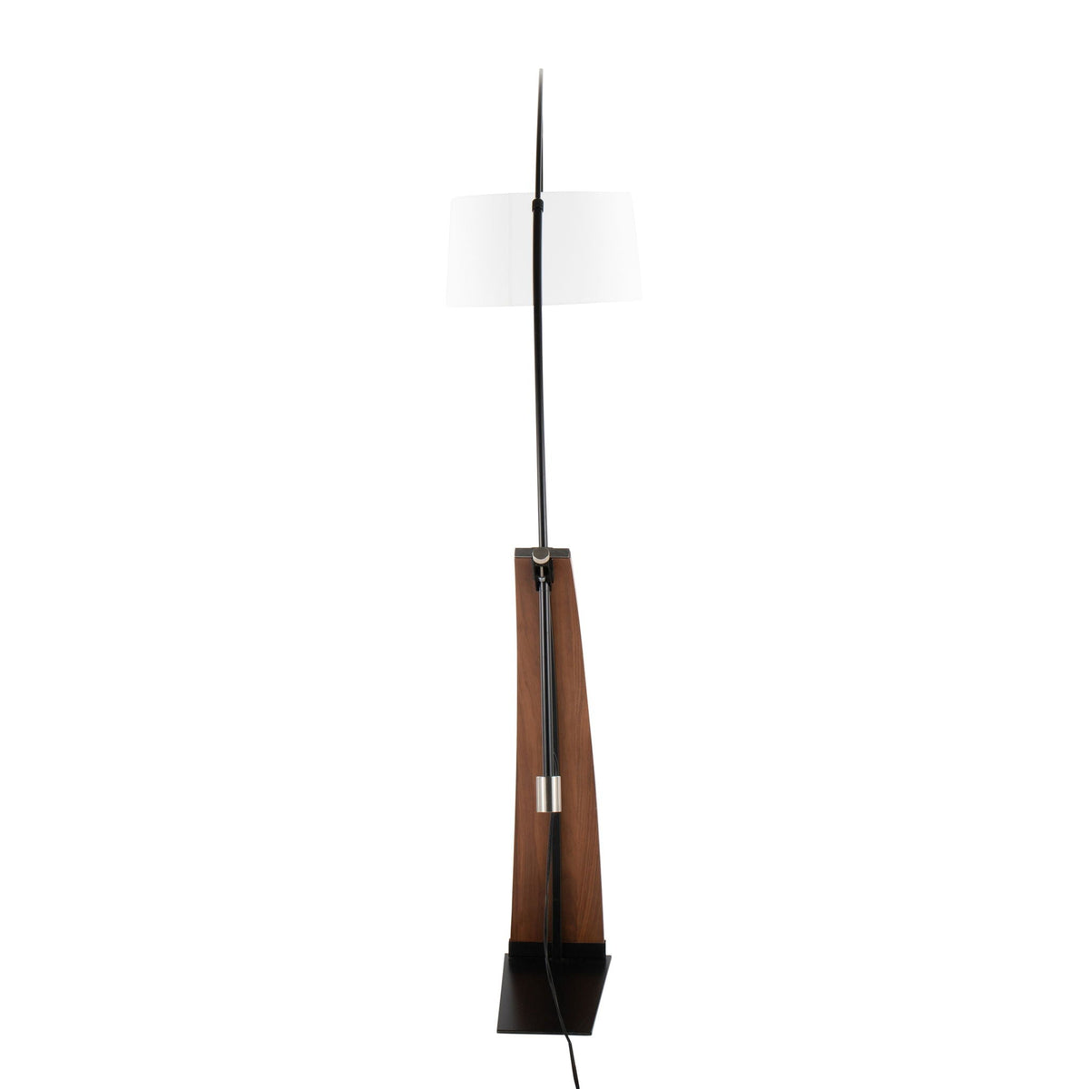 Mid-Century Floor Lamp with Wood Accent