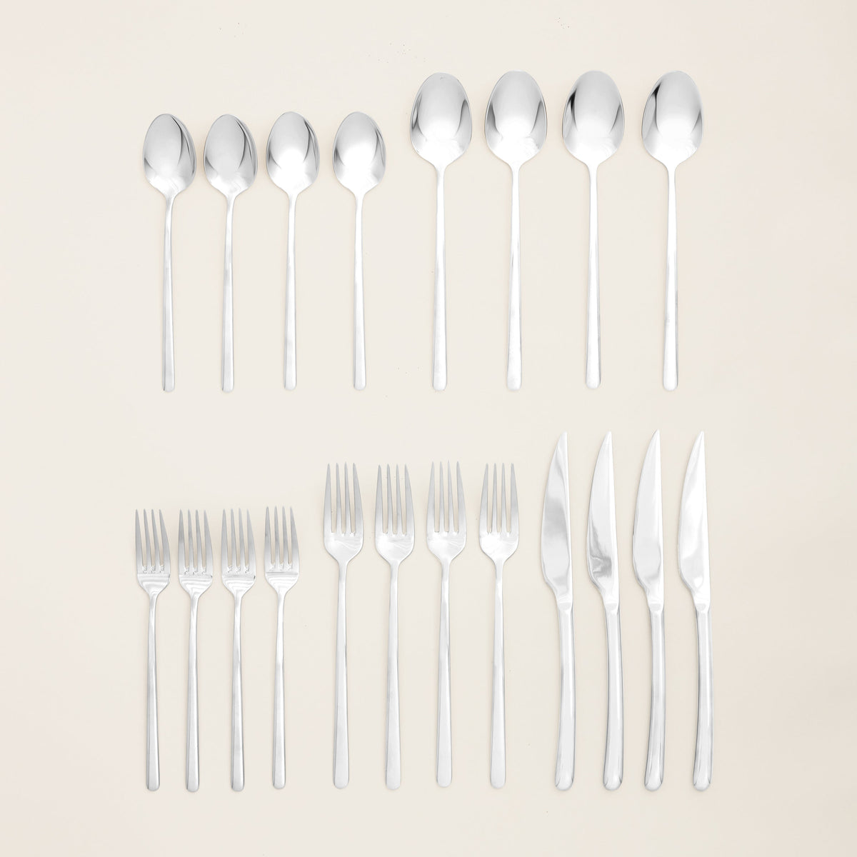 Italic Emilia Mirror 20-Piece Flatware Set