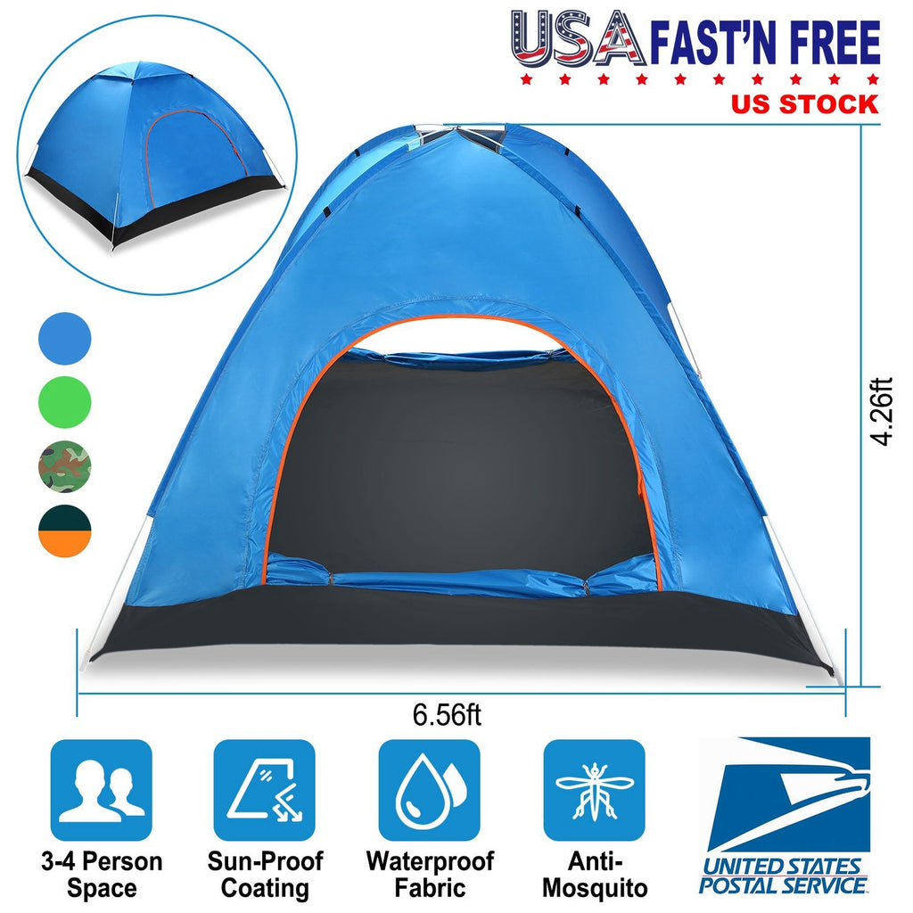 4-Person Instant Pop-Up Camping Tent