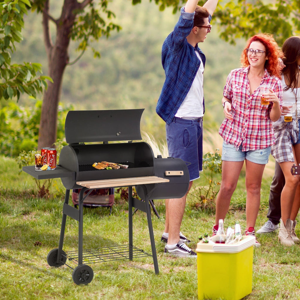48-Inch Charcoal Grill & Offset Smoker Combo