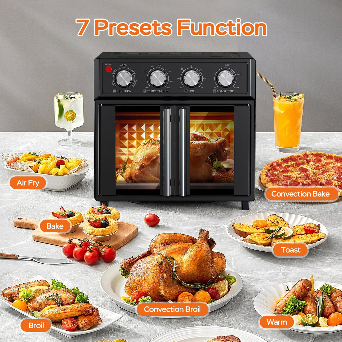 PlumChef 26QT French-Door Air Fryer
