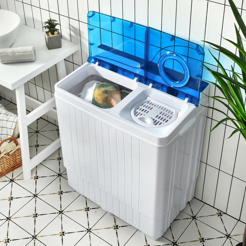 26 lb Portable Twin-Tub Washing Machine with Drain Pump