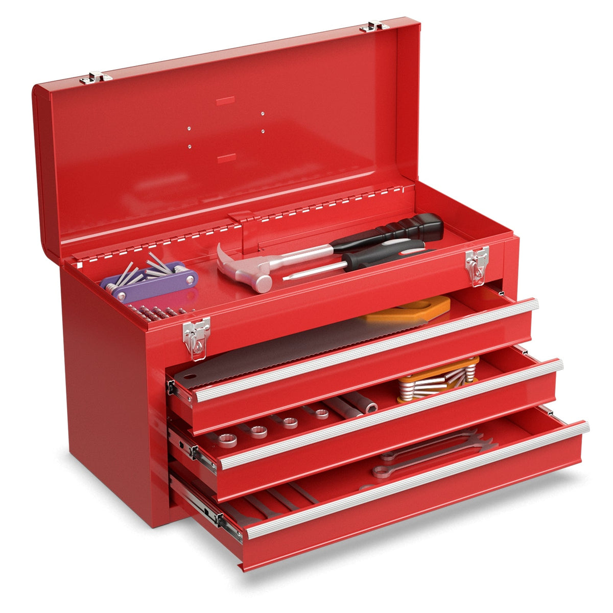 Portable 3-Drawer Mechanic Tool Box
