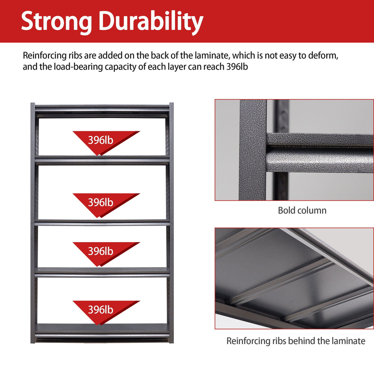 Heavy-Duty Adjustable Garage Shelving Unit