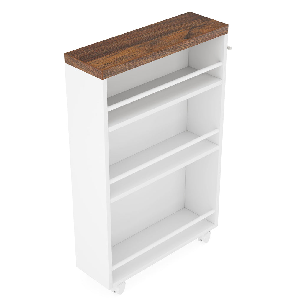 Slim 4-Tier Rolling Kitchen Storage Cart