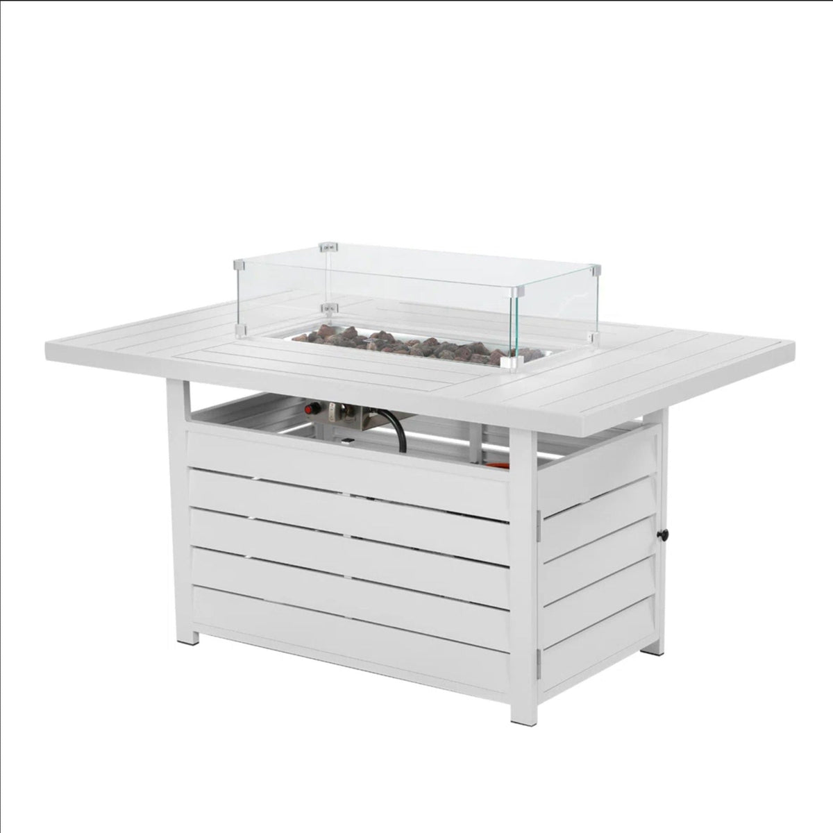 Rectangular Propane Fire Pit Table