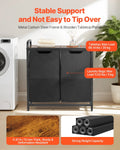 2-Section Laundry Sorter with Wooden Top