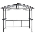 8' x 5' Steel Hardtop Grill Gazebo with Side Shelves