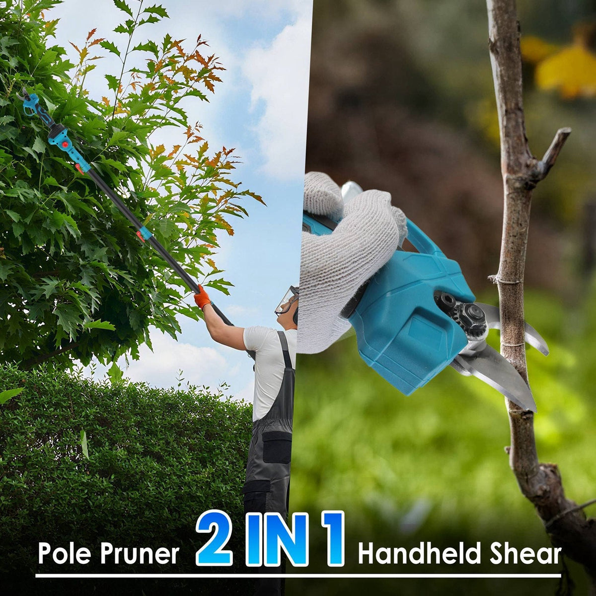 21V Cordless Pruning Shear & 13-ft Extension Pole