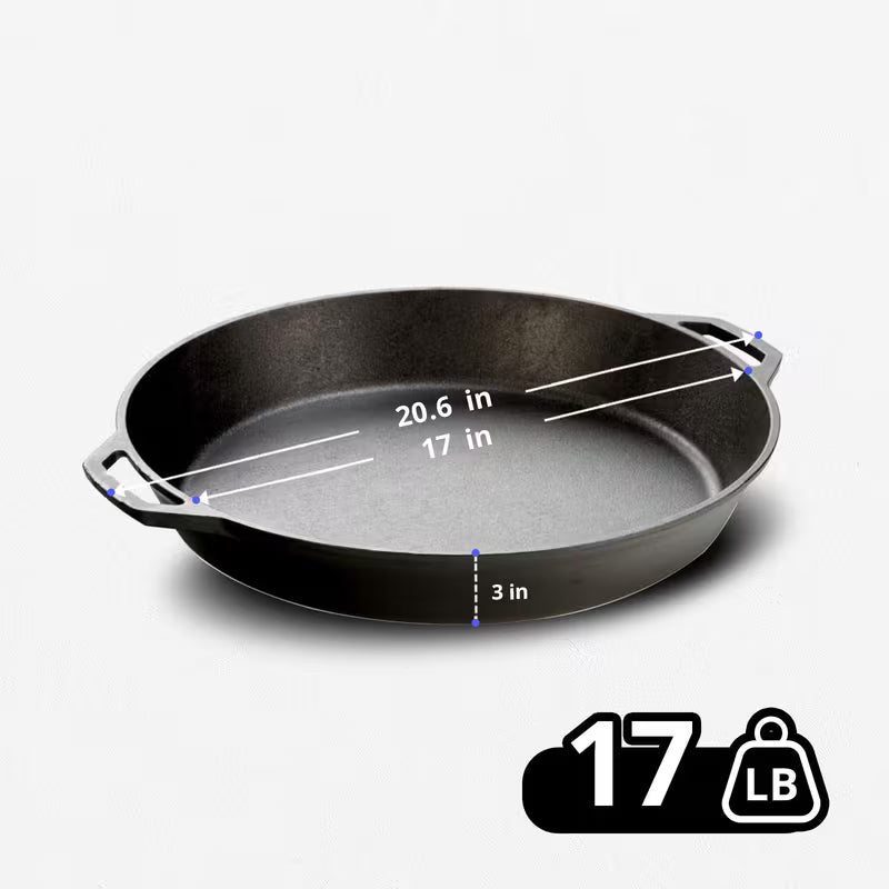 17-Inch Cast Iron Griddle & Skillet Pan
