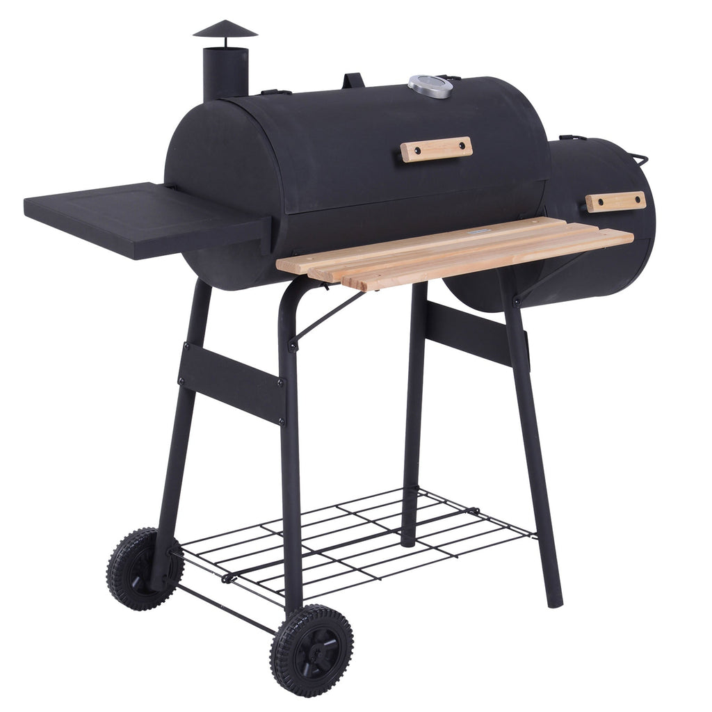 48-Inch Charcoal Grill & Offset Smoker Combo