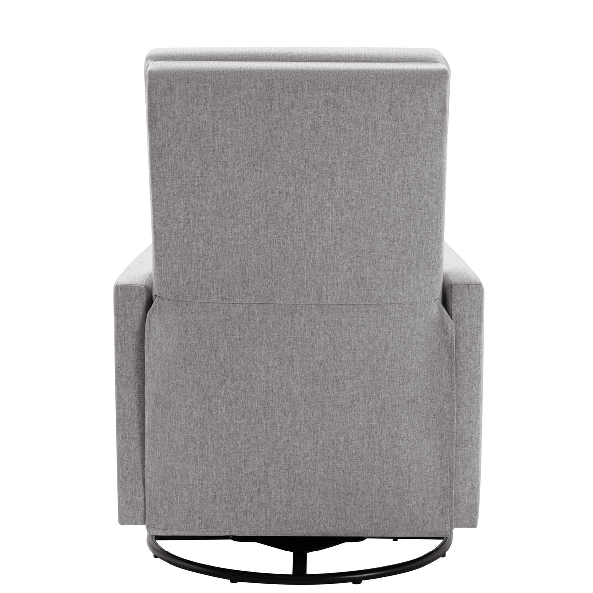 Modern Upholstered Swivel Glider Rocker Recliner – Gray